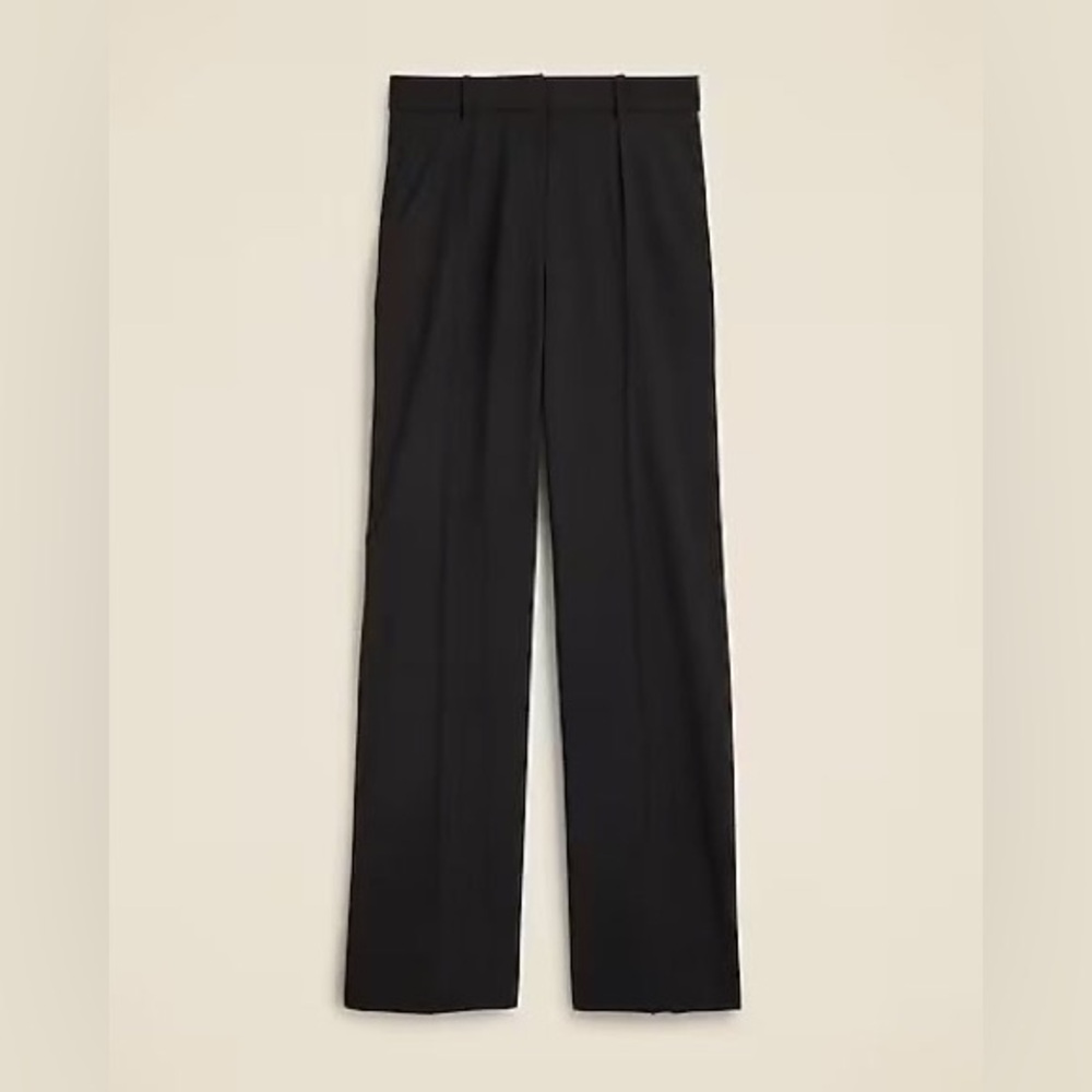 NWT J.Crew Portia pant in Italian bi-stretch wool blend in black - 10